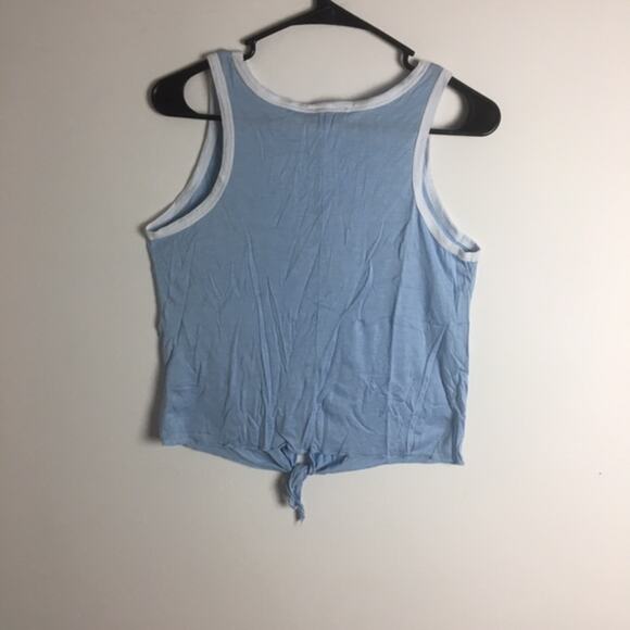 Revive Blessed Front Tie Tank Blue White Medium - Picture 12 of 14